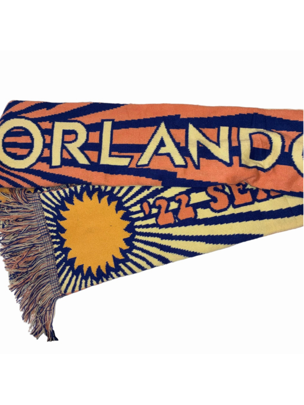 Orlando City Soccer 22 Season Knit Scarf One Size Orange and Blue